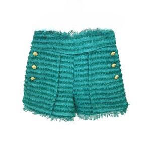 NEW ALLARA nevaeh tweed high waisted shorts in turquoise